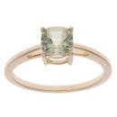 9ct Yellow Gold Prasiolite Single Stone Ring