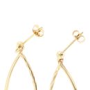 9ct Yellow Gold Oval Drop Earrings