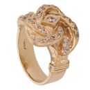 9ct Yellow Gold Cubic Zirconia Knot Ring