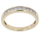 9ct Yellow Gold 0.25ct Brilliant Cut Diamond Half Eternity Ring