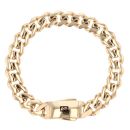 14ct Yellow Gold Monaco Curb Classic Plain Lock Bracelet 8.5"