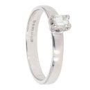 9ct White Gold 0.25ct Diamond Emerald Cut Solitaire Ring