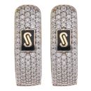 14ct Yellow Gold Monaco Classic Cubic Zirconia Pave Hoop Earrings