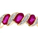 9ct Yellow Gold Diamond and Ruby Dress Ring