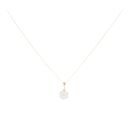9ct Yellow Gold Cubic Zirconia Daisy Pendant And Chain 18"