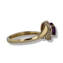 9ct Yellow Gold Amethyst And Cubic Zirconia Swirl Ring