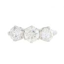 18ct White Gold 1.75ct Diamond Trilogy Ring