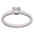 18ct White Gold 0.47ct Princess Cut Diamond Solitaire Ring
