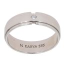 14ct White Gold Cubic Zirconia Wedding Ring 5.5mm