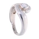 9ct White Gold Cubic Zirconia Twist Ring