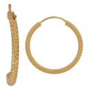 22ct Yellow Gold Dot Grain Hoop Earrings