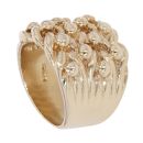 9ct Yellow Gold Four Row Keeper Ring