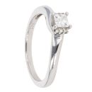 9ct White Gold 0.25ct Princess Cut Diamond Solitaire Ring