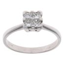 18ct White Gold 0.50ct Diamond Cluster Ring