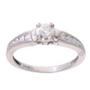 9ct White Gold Solitaire 0.40ct Diamond Ring