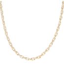 9ct Yellow Gold Patterned and Plain Fancy Chain 30"