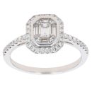 18ct White Gold 0.70ct Diamond Cluster Ring