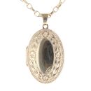 9ct Yellow Gold Locket Pendant and Chain 18"