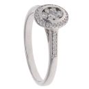 9ct White Gold 0.45ct Brilliant Cut Diamond Cluster Ring