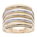 14ct Yellow And White Gold Five Row Ring