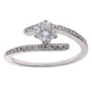 18ct White Gold 0.75ct Brilliant Cut Diamond Solitaire Twist Ring