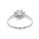 18ct White Gold 0.35ct Diamond Daisy Cluster Ring