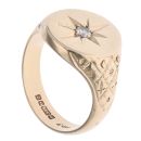9ct Yellow Gold 0.15cts Diamond Signet Ring