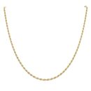 Gold Plated Silver Diamond Cut Rope Chain 18"