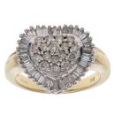 18ct Yellow Gold 1.00ct Diamond Cluster Ring