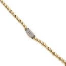 14ct Yellow Gold Monaco Classic Cubic Zirconia Pave Lock Loop Fancy Chain 20"