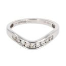 18ct White Gold 0.25ct Brilliant Cut Diamond Wishbone Ring