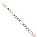9ct Yellow Gold Figaro Bracelet 8.5"