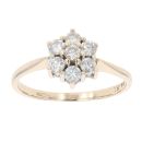 9ct Yellow Gold 0.51ct Diamond Cluster Ring