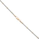 9ct Yellow and White Gold Beaded Snake Chain 18"
