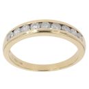 18ct Yellow Gold 0.50ct Brilliant Cut Diamond Half Eternity Ring