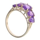 9ct Yellow Gold Amethyst Five Stone Ring
