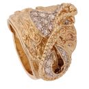 9ct Yellow Gold Cubic Zirconia Saddle Ring