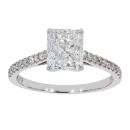 18ct White Gold 1.70cts Diamond Radiant Cut Solitaire Ring