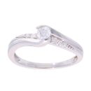 9ct White Gold 0.25ct Diamond Twist Solitaire Ring