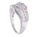 9ct White Gold 1.00ct Diamond Cluster Ring