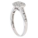 18ct White Gold 0.75ct Brilliant Cut Diamond Cluster Ring