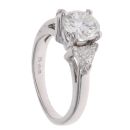 Platinum 1.80ct Brilliant And Trillion Cut Diamond Solitaire Ring