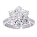 18ct White Gold 1.96ct Diamond Cluster Ring