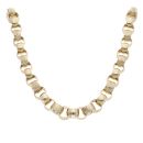 9ct Yellow Gold Patterned and Plain Belcher Chain 28"