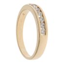 14ct Yellow Gold 0.33ct Brilliant Cut Diamond Half Eternity Ring