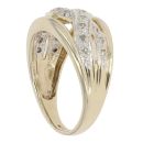 9ct Yellow Gold 0.20ct Diamond Crossover Ring