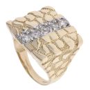 9ct Yellow Gold Cubic Zirconia Nugget Ring