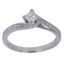 18ct White Gold 0.40ct Princess Cut Diamond Solitaire Ring