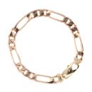 9ct Yellow Gold Figaro Bracelet 9"