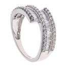 9ct White Gold 1.00ct Brilliant And Baguette Cut Diamond Fancy Ring